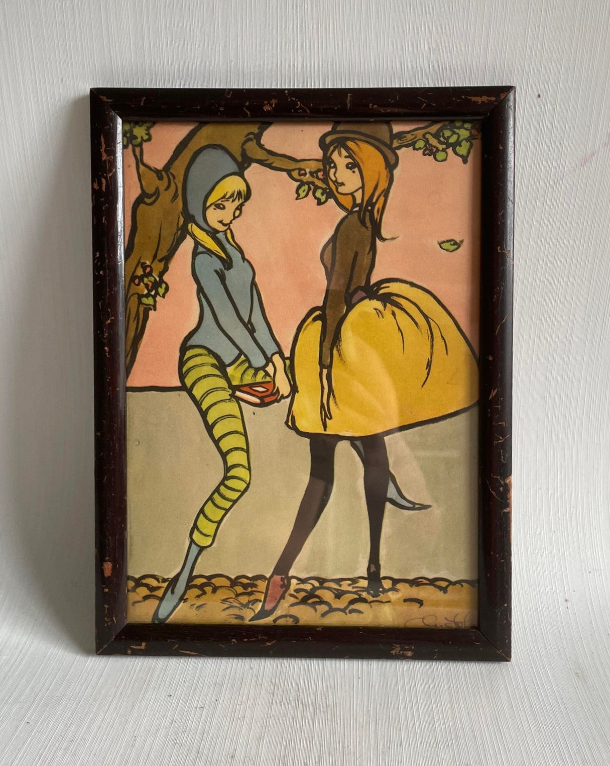 Beautiful old pin up print by Christel Marott (b. 1919-1992) - no. 013050