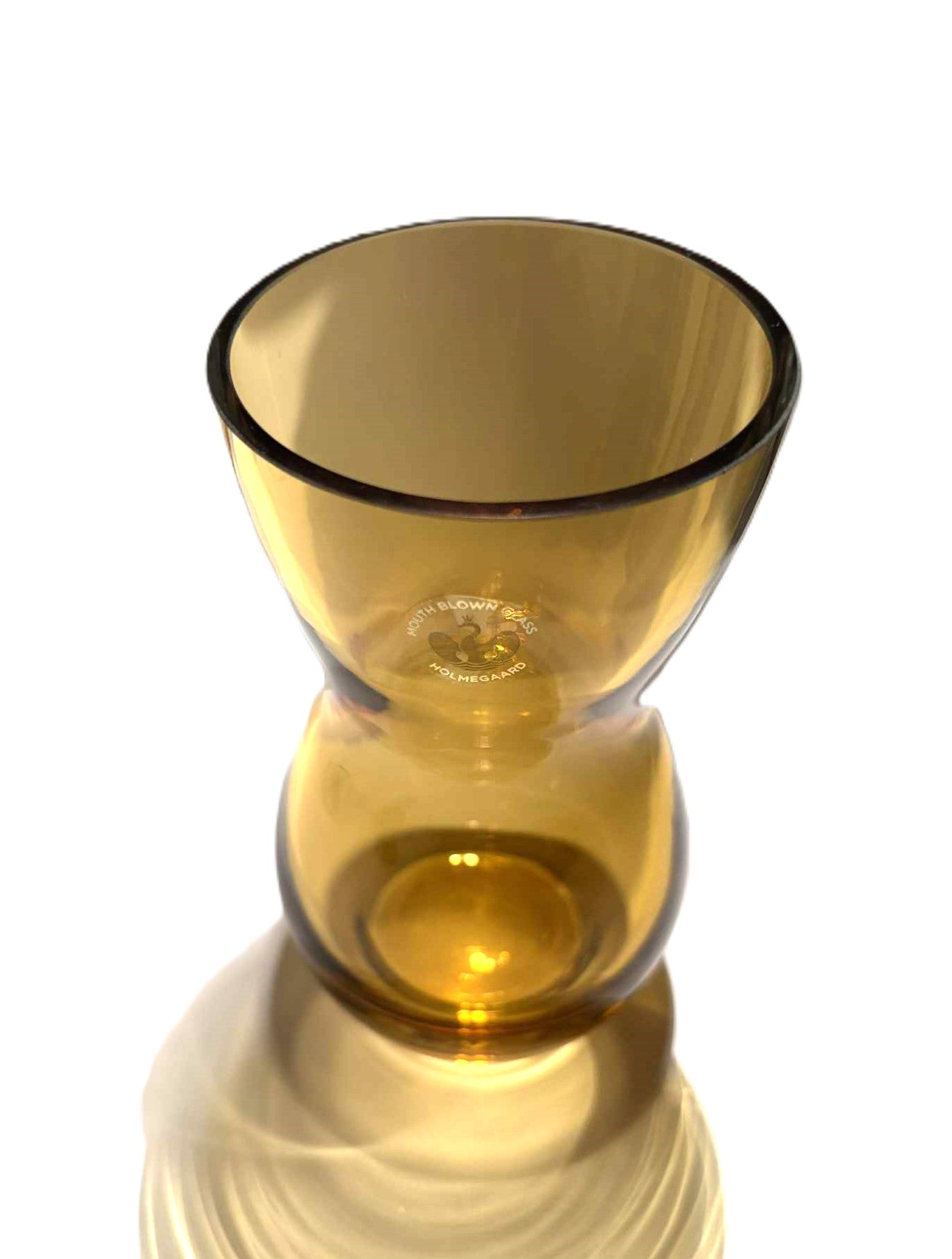 Holmegaard の琥珀色の美しいカラバスガラス花瓶 - 品番 19374688