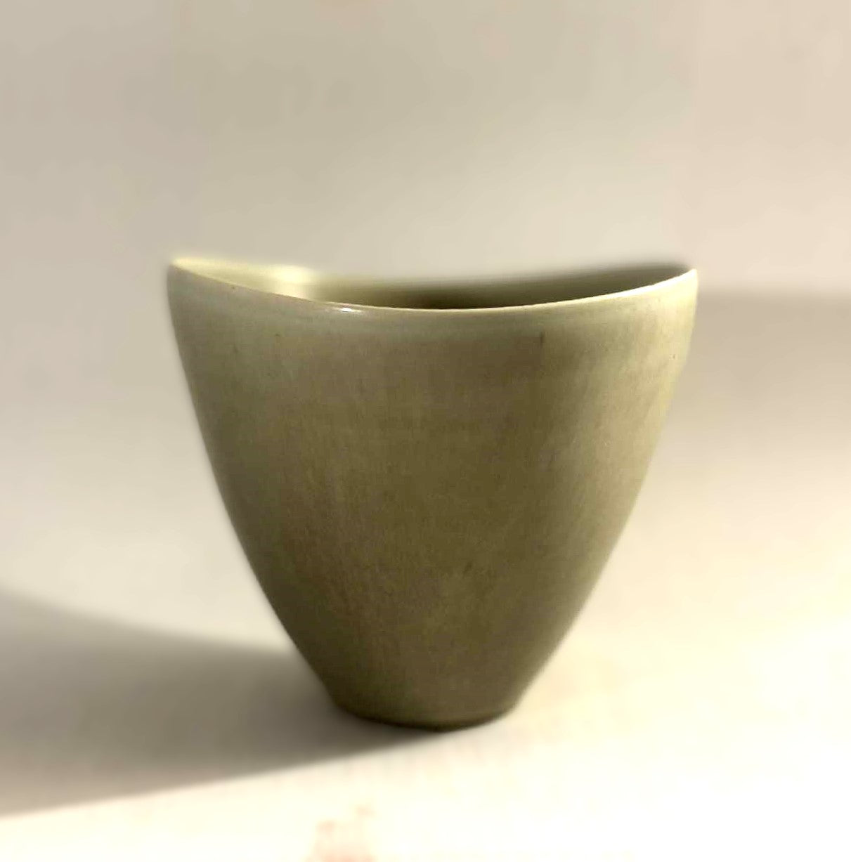 緑色の野ウサギの毛皮釉を施したパルシュス大花瓶、デザイン：ペル・リンネマン・シュミット、デンマーク、1960年代