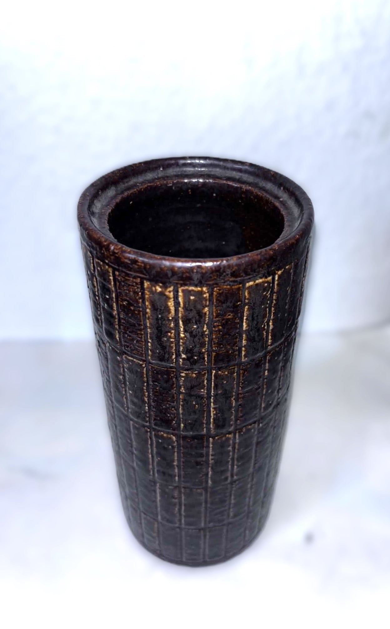 Lidded stoneware vase from Palshus design by P. Linnemann-Schmidt, Denmark 1950s
