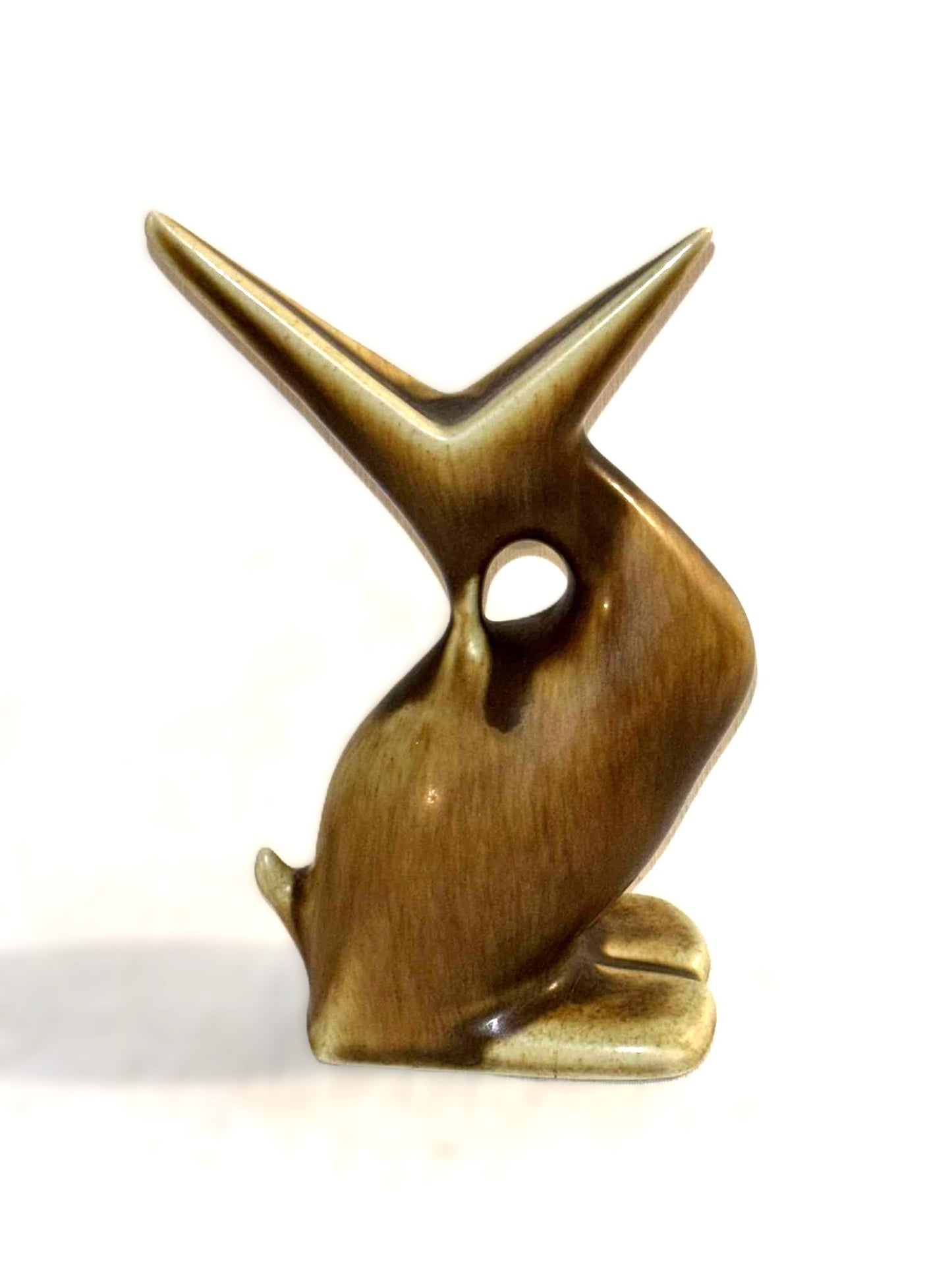 ケルド・ジョーダン（パルシュス社） – 野ウサギの毛皮釉を施した希少な炻器の鳥、デンマーク、1960年代