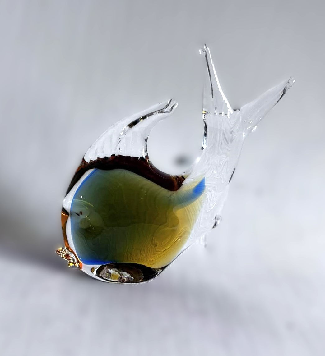 Italian Glass Art from Murano, tropical glass fish, Italy 1960s