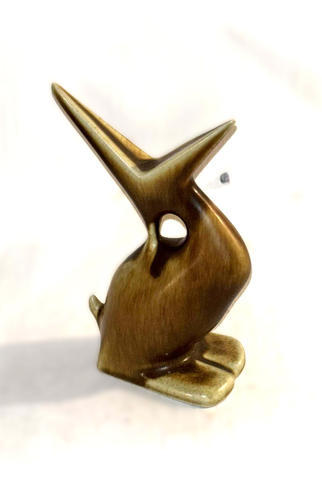 ケルド・ジョーダン（パルシュス社） – 野ウサギの毛皮釉を施した希少な炻器の鳥、デンマーク、1960年代