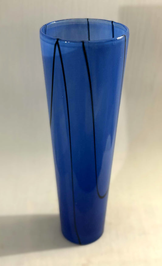 Tall Flower vase Blue Black Woodlands Tall Glass Vase Anna Ehrner Woodlands (2001) Vase