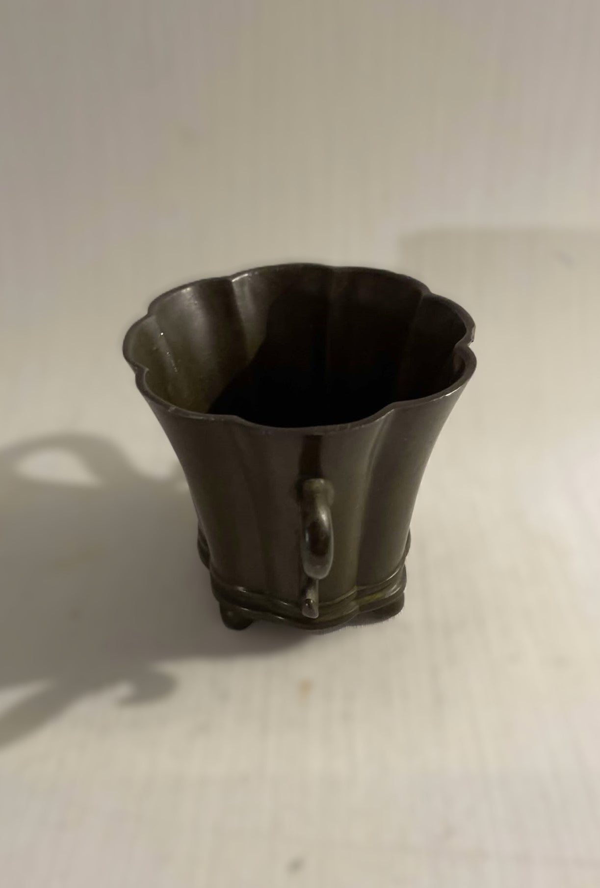 Just Andersen Art Deco vase, made of Discometal, Denmark 1930s.