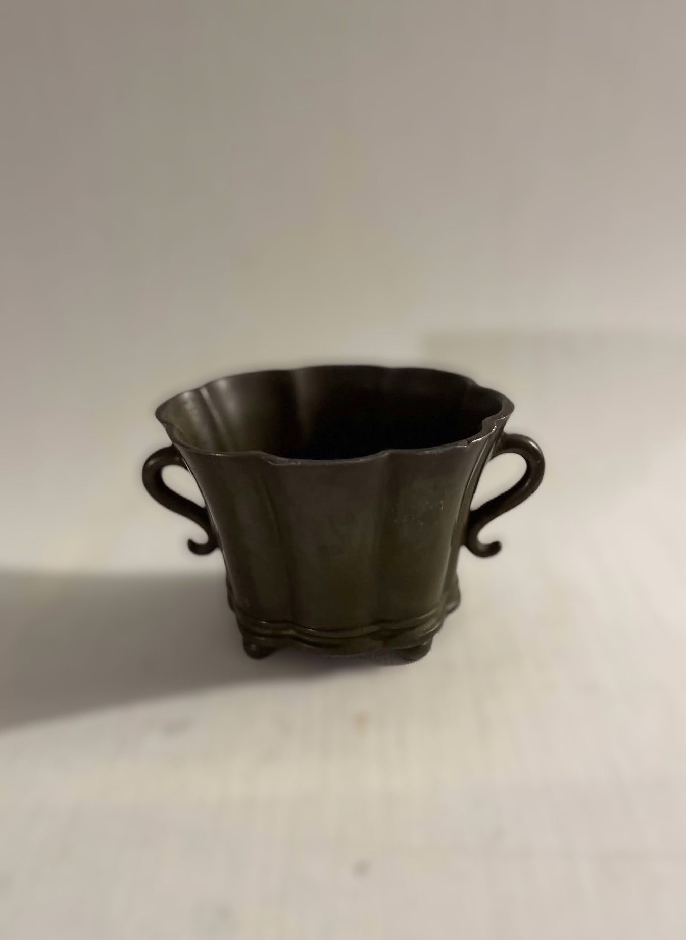 Just Andersen Art Deco vase, made of Discometal, Denmark 1930s.