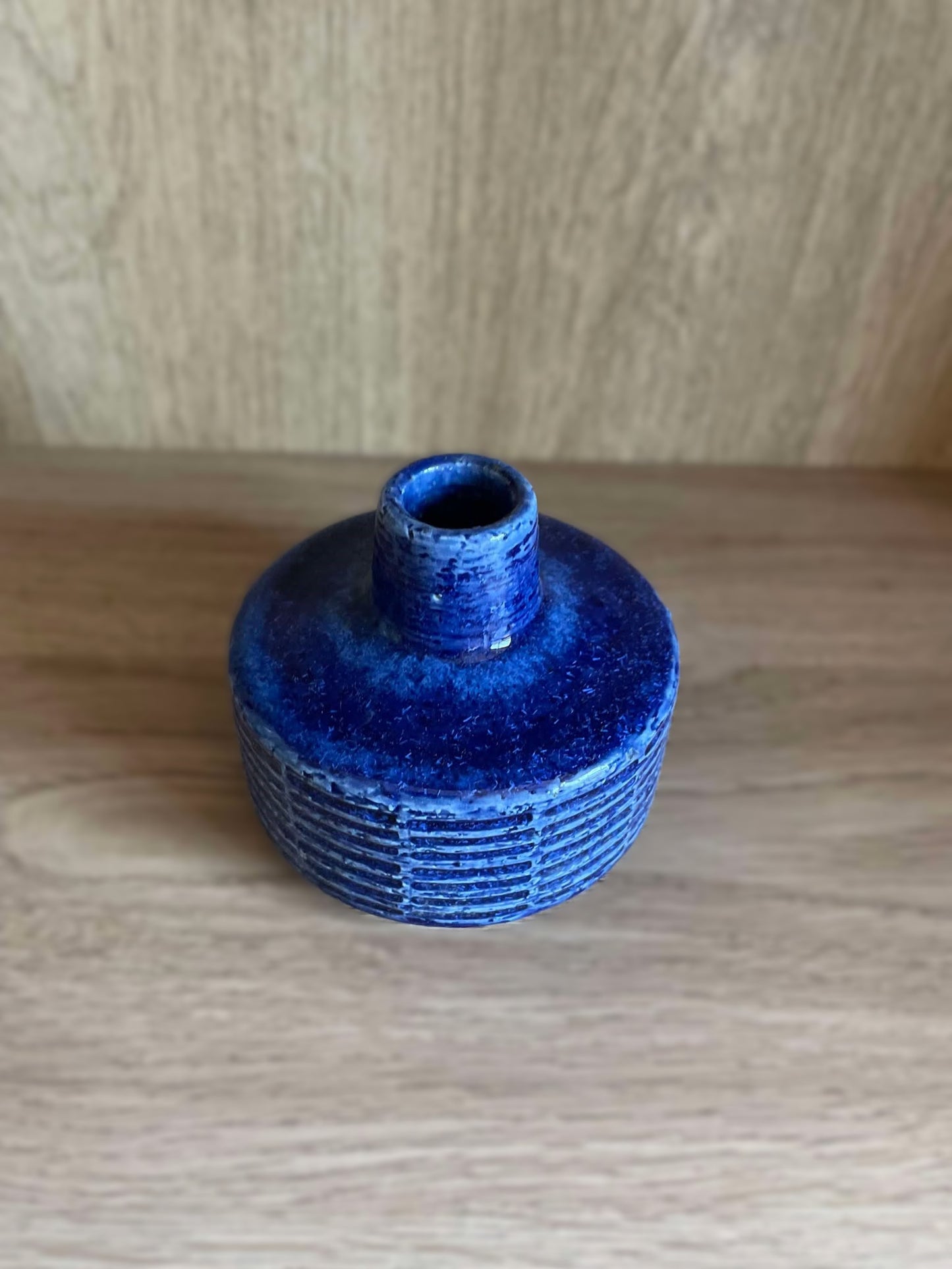 Mid-century stoneware vase in chamotte style from palshus, denmark
