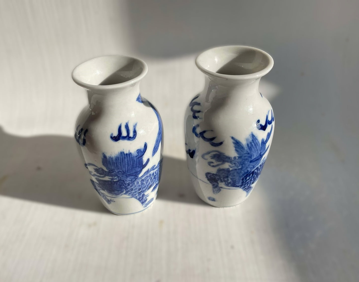 かわいい中国製磁器の花瓶 2個 - No. 250625