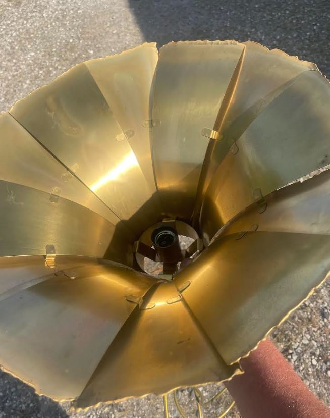 Vintage Svend Aage Holm Sørensen brass lamp - no. 07010