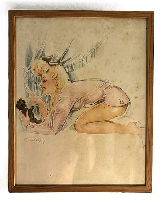 デンマークのイラストレーター、クリステル・マリオット（1919-1992）によるオリジナルリトグラフ