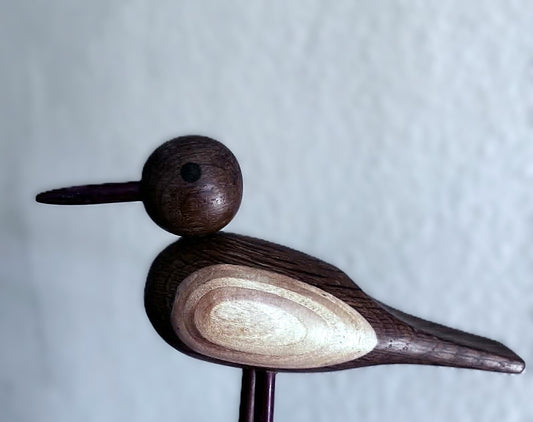 Vintage dansk ArchitectMade træfigur fugl, designet af Kristian Vedel (1923-2003)