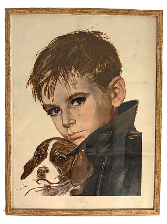 有名なデンマークのイラストレーター、クルト・アードによるかわいいリトグラフ