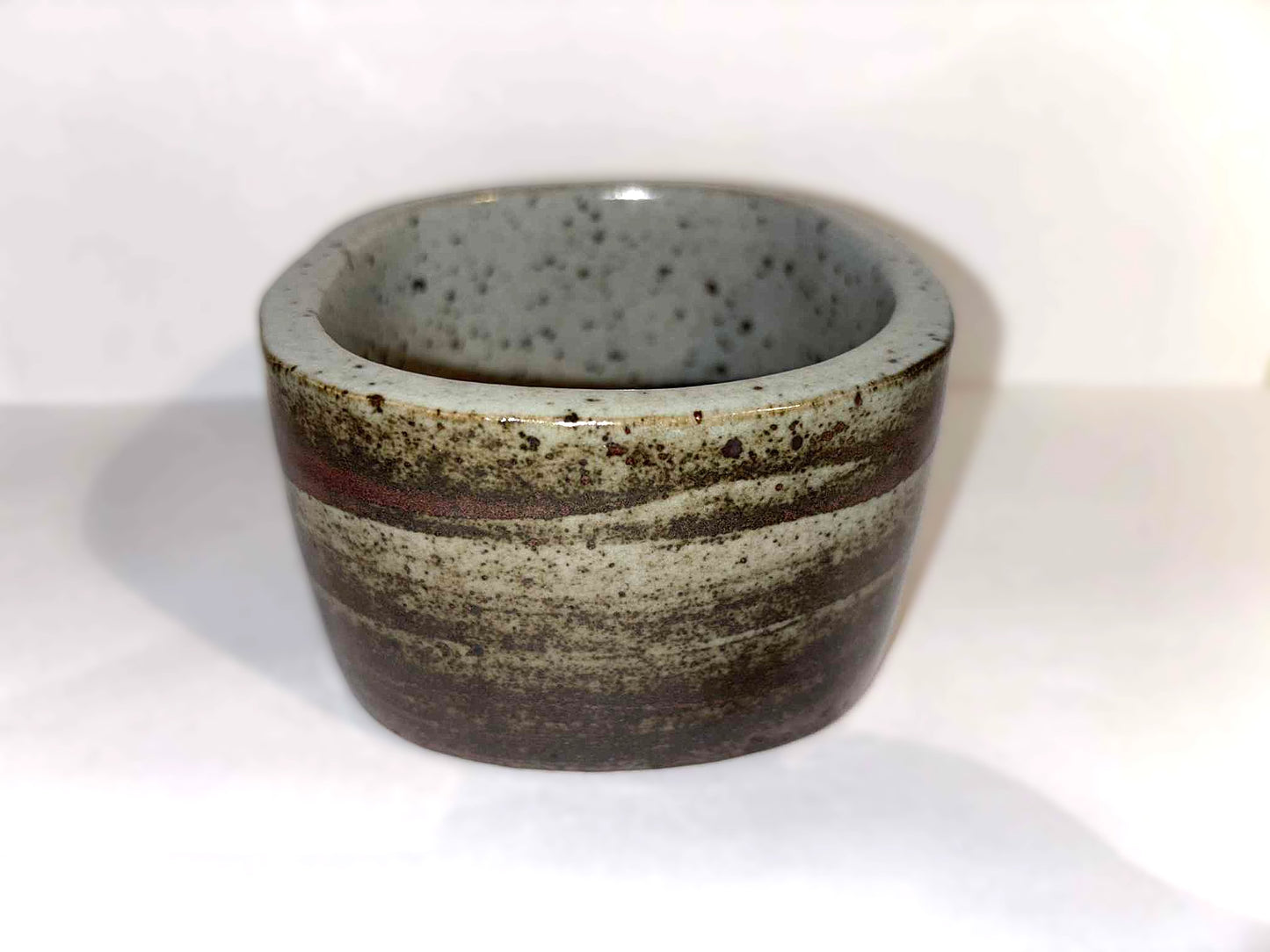 Palshus glazed stoneware bowl in beautiful natural shades, Denmark 1960s
