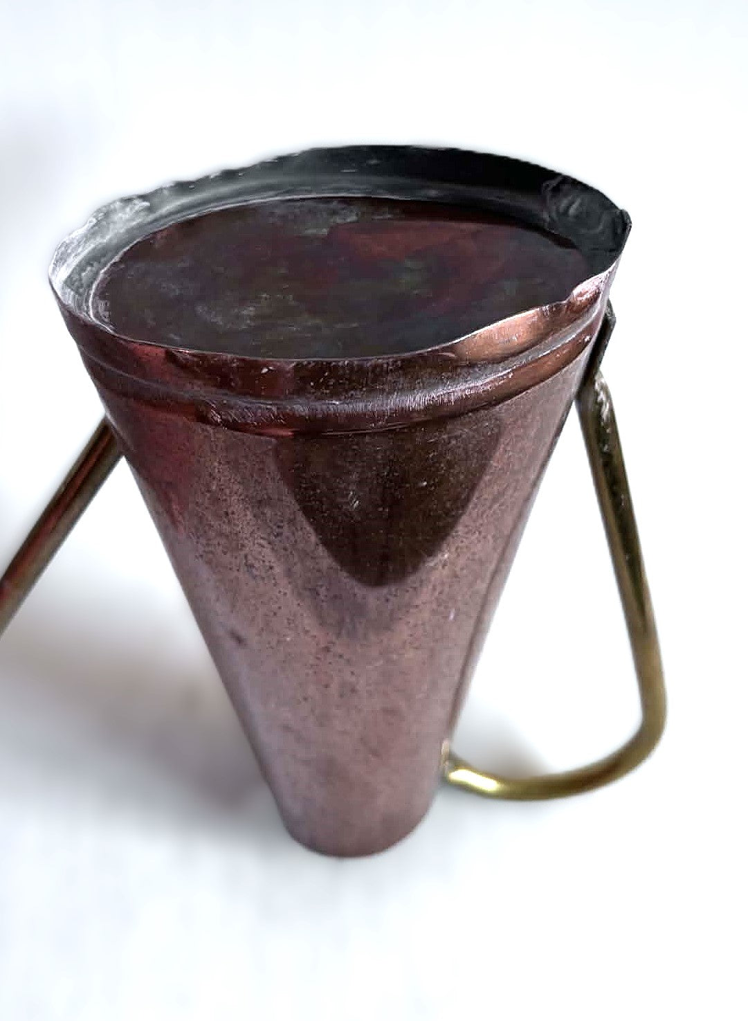 Vintage watering can made of copper and brass, attributed to Carl Auböck, 1950s