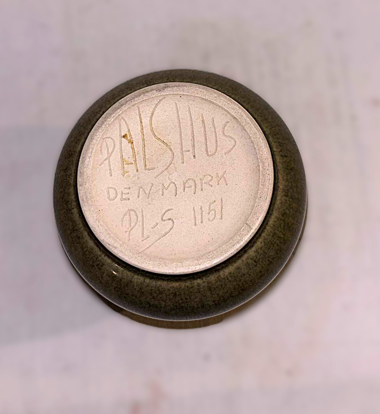 1960年代、デンマーク、パルシュース産の美しい野ウサギの毛皮釉が施されたミッドセンチュリーのストーンウェアの花瓶