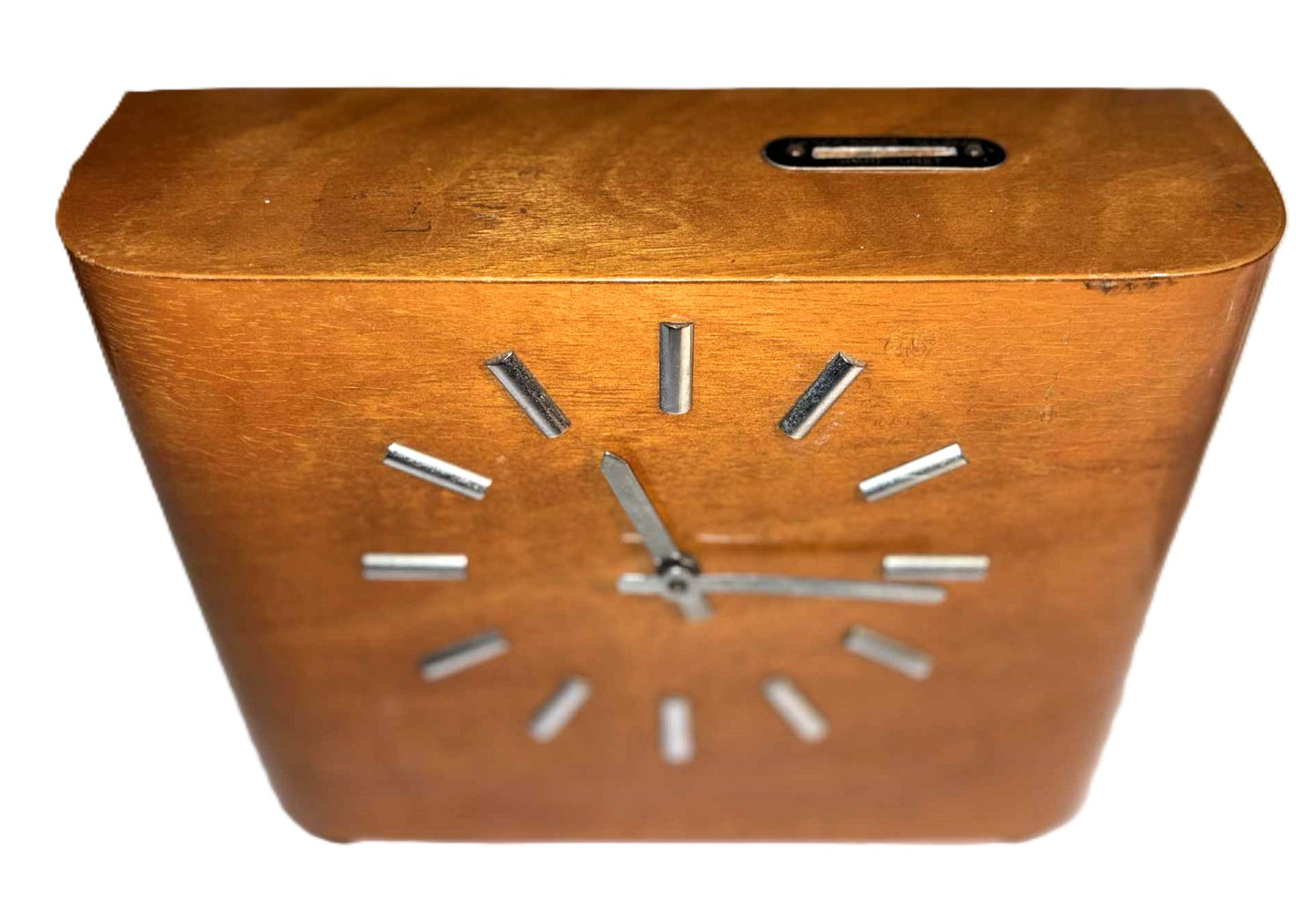 Rare Danish functioning money clock with coin insert from the 1940s-50s