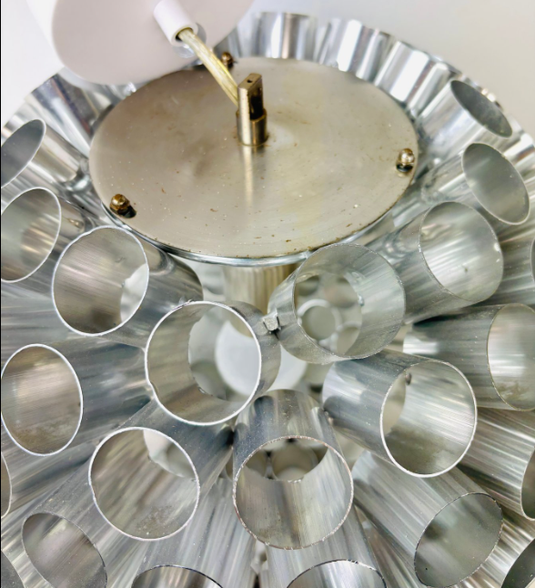 Iconic Space Age pendant lamp from the 1970s, produced by Kenwell Lighting