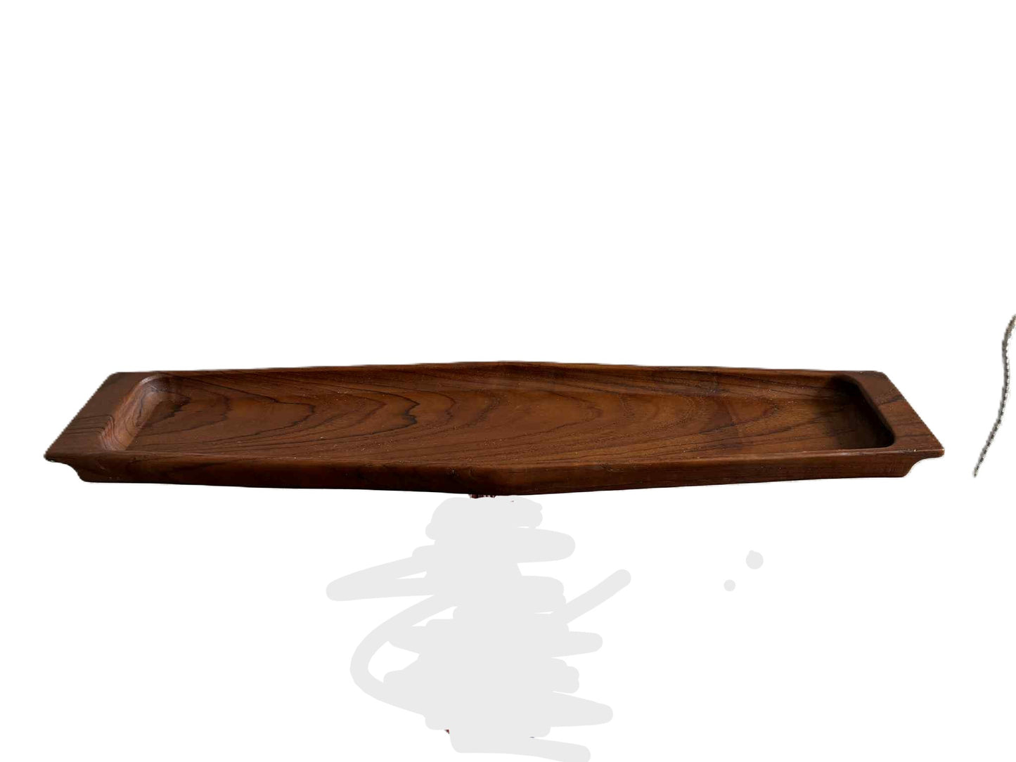 Retro teakfad i et elegant og aflangt design - nr. 02147887