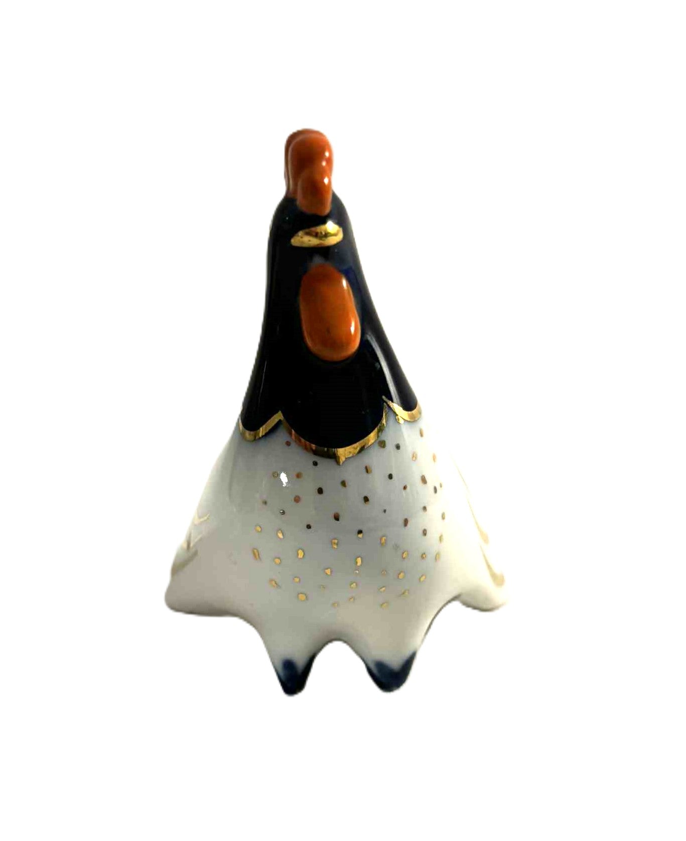 色とりどりの雄鶏の形をした磁器の置物 | ロモノーソフ、ソ連、ロシア