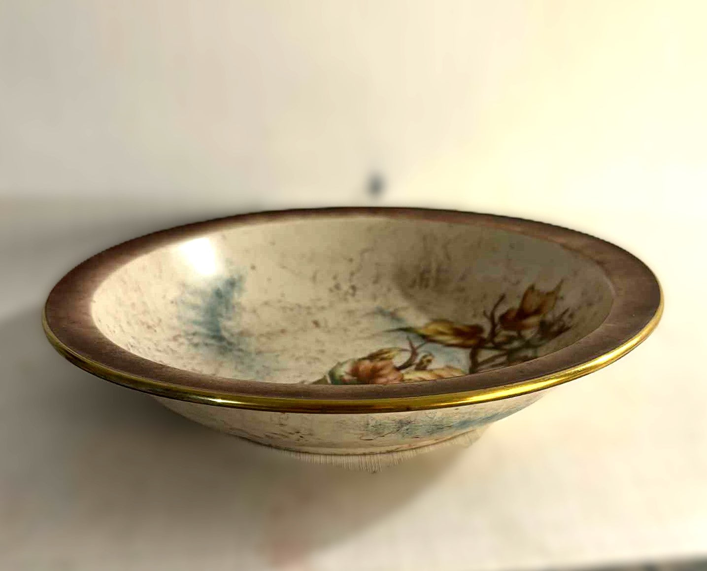 ドイツのバイエルン地方の大きなアンティークボウル。エレン・ヘンリクセンのデザイン。1950年代。