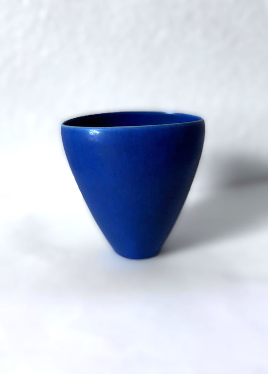 Palshus vase in Cobalt Blue Hare Fur Glaze, Denmark 1960s
