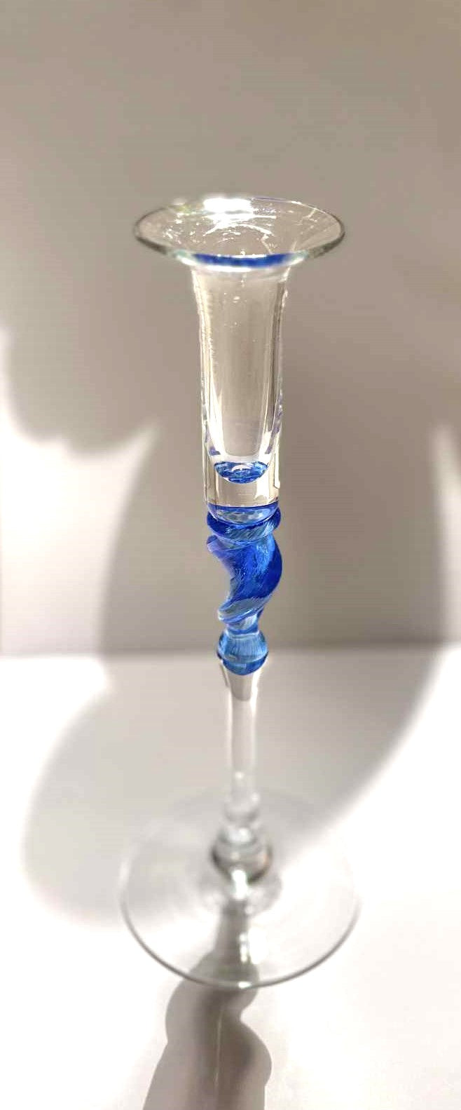 美しい吹きガラスの燭台、デンマーク、1990年代