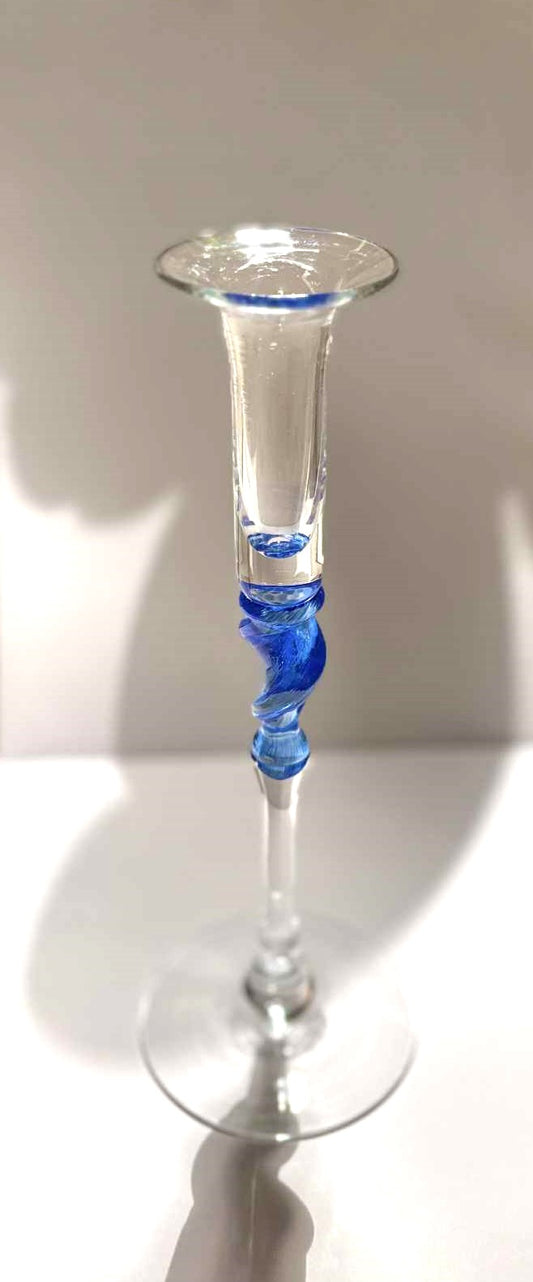 美しい吹きガラスの燭台、デンマーク、1990年代