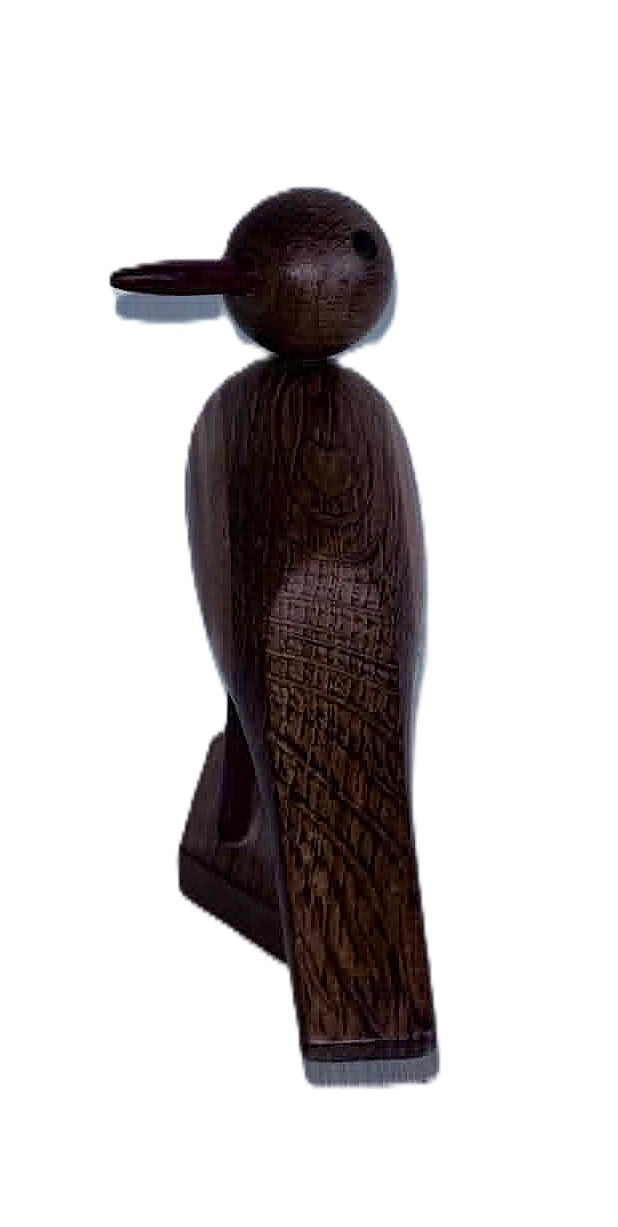 Vintage dansk ArchitectMade træfigur fugl, designet af Kristian Vedel (1923-2003)