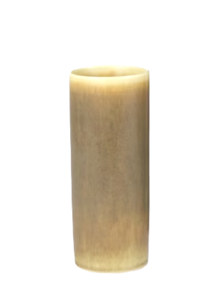 Vintage Olive Green Hare Fur Glazed stoneware vase by Palshus