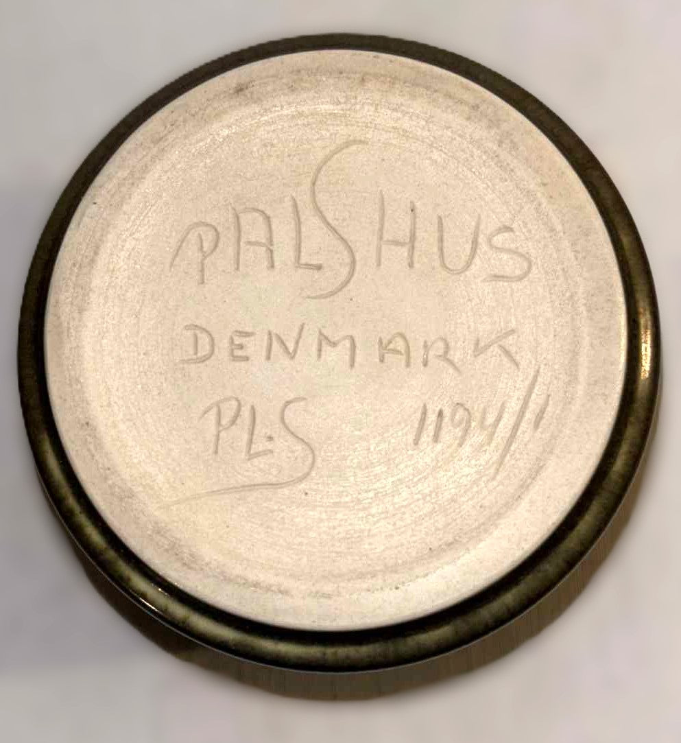 2 beautiful marmalade jars made of hare fur glaze, Palshus Denmark 1960s