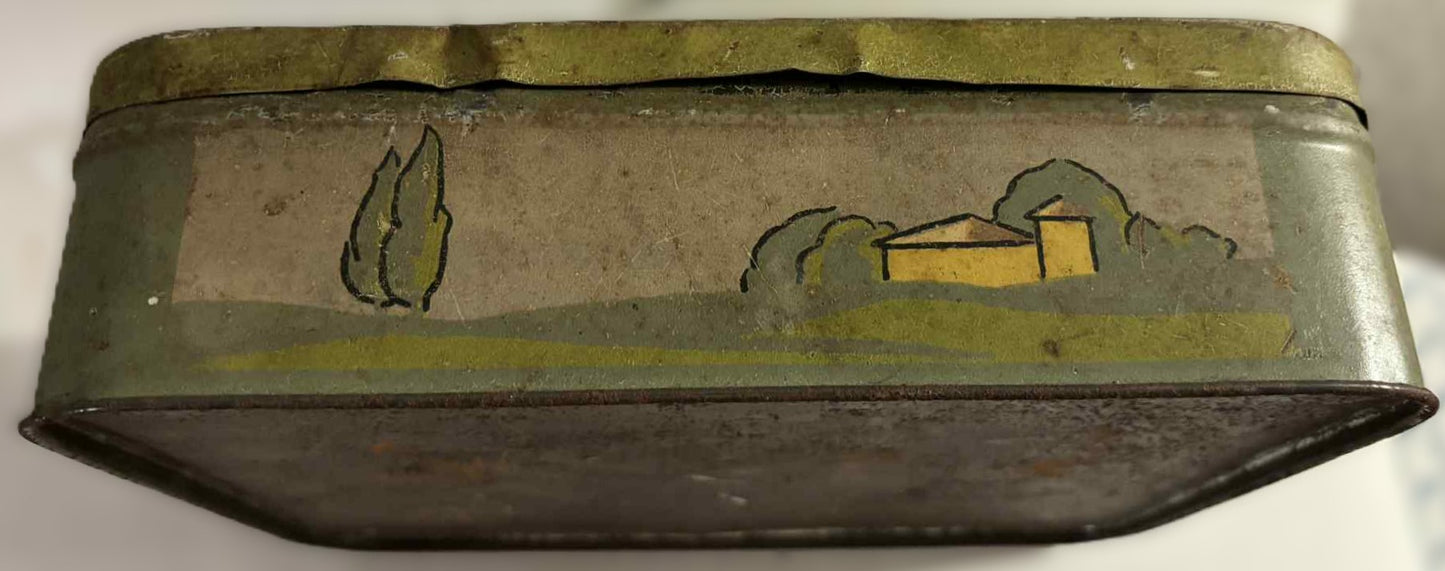 Smuk antik Art Deco tinboks fra 1930erne