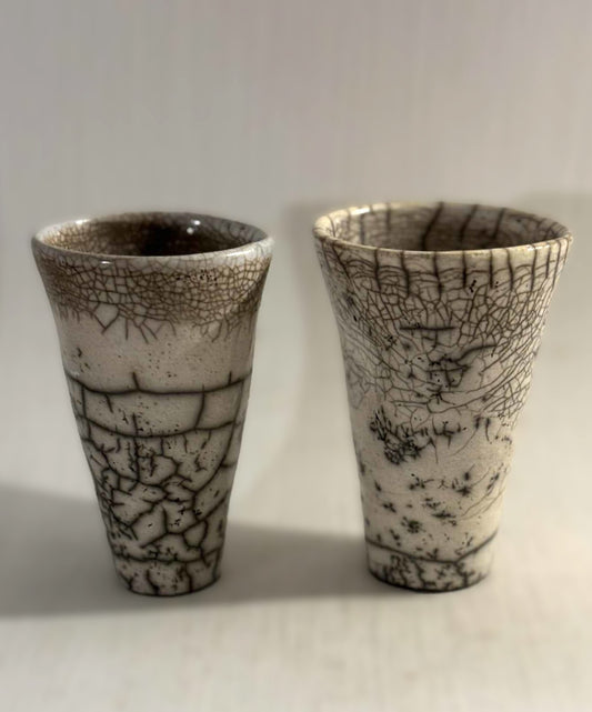 2 smukke vaser udført i RAKU - nr. 450445115