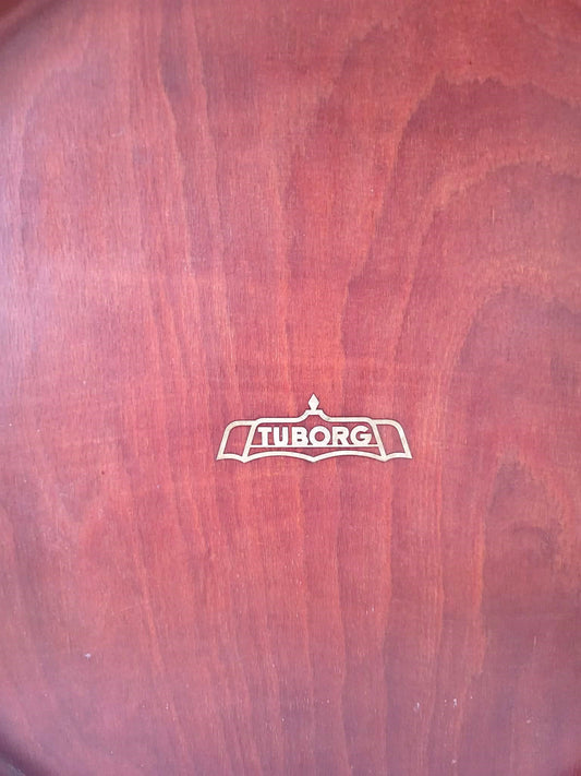Flot stort severingsfad fra Tuborg, udført i teak, ca. 1960`erne