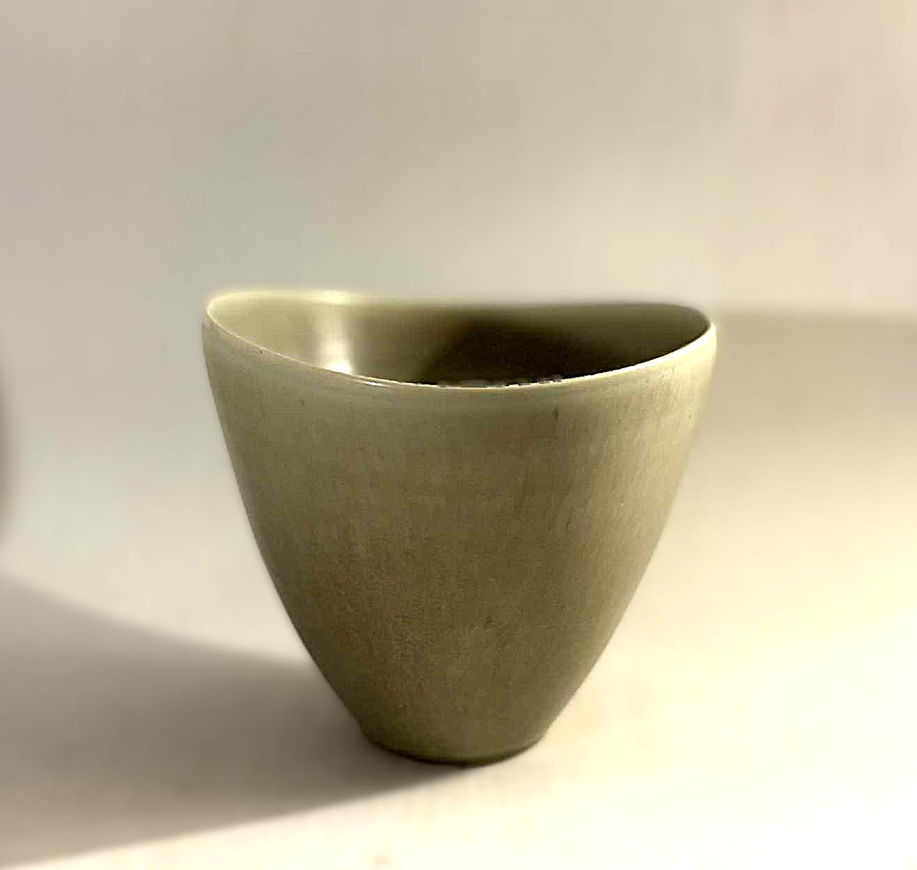 緑色の野ウサギの毛皮釉を施したパルシュス大花瓶、デザイン：ペル・リンネマン・シュミット、デンマーク、1960年代