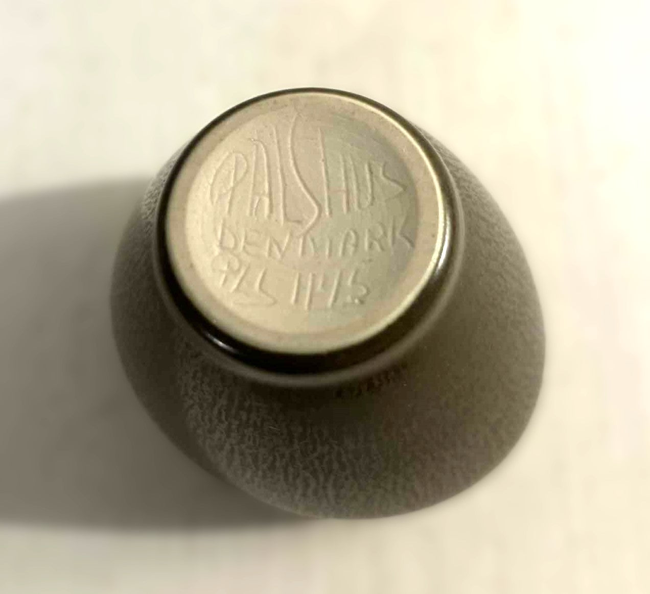 1960年代、デンマーク、パルシュース産の緑色の野ウサギの毛皮釉を施したミッドセンチュリーのストーンウェアの花瓶