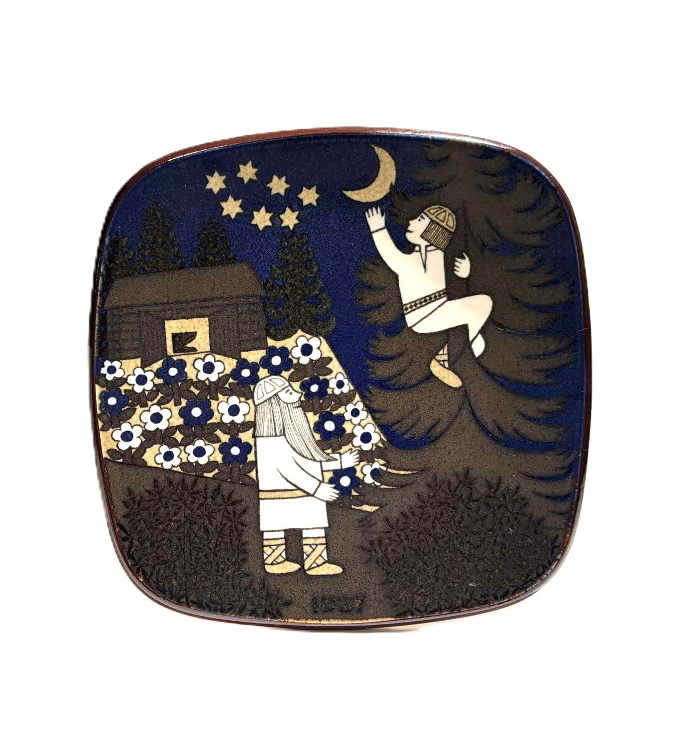 Kalevala Arabia フィンランド 1987 コレクター プレート、Raija Uosikkinen 作、ウォール プレート