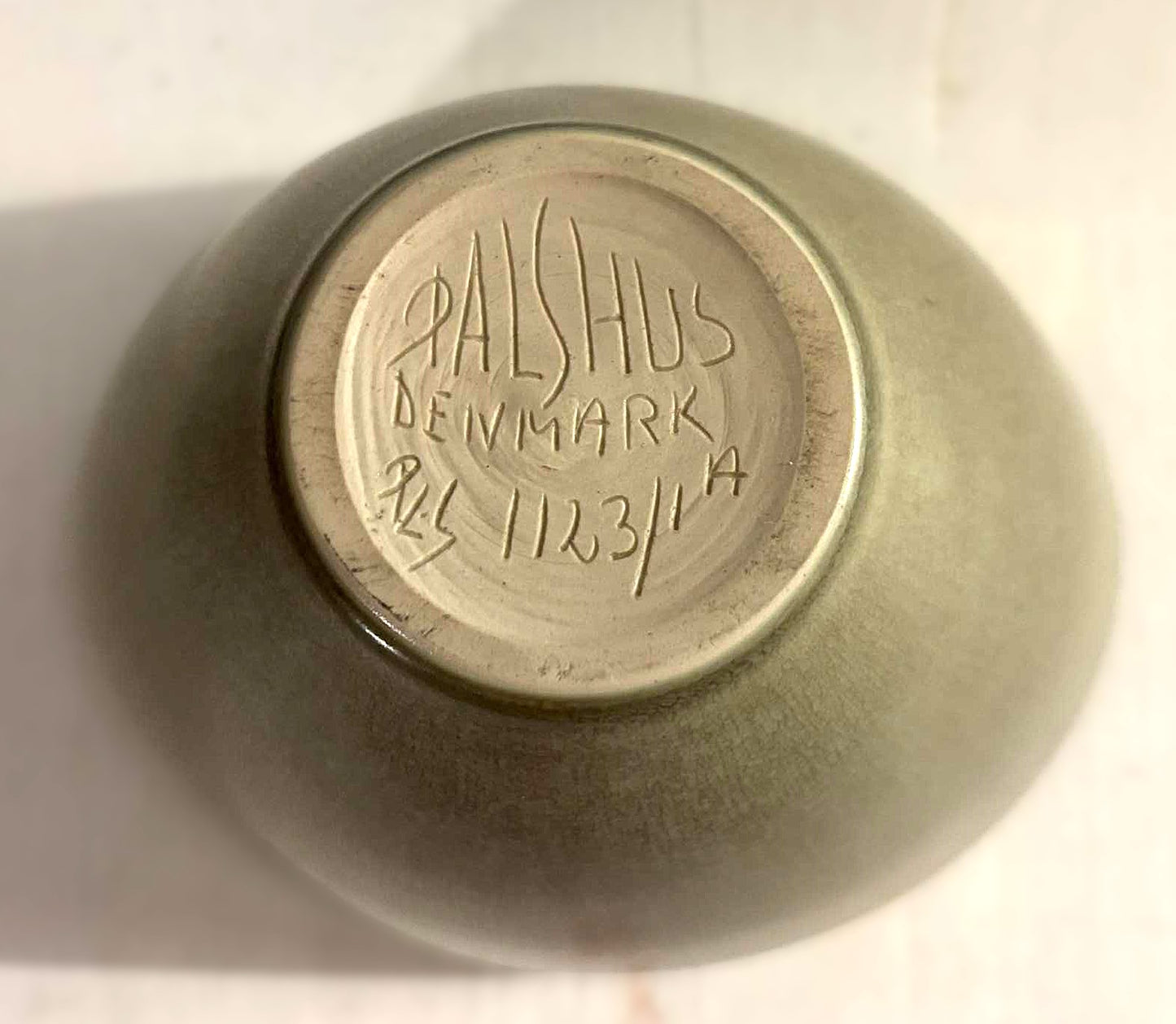 緑色の野ウサギの毛皮釉を施したパルシュス大花瓶、デザイン：ペル・リンネマン・シュミット、デンマーク、1960年代