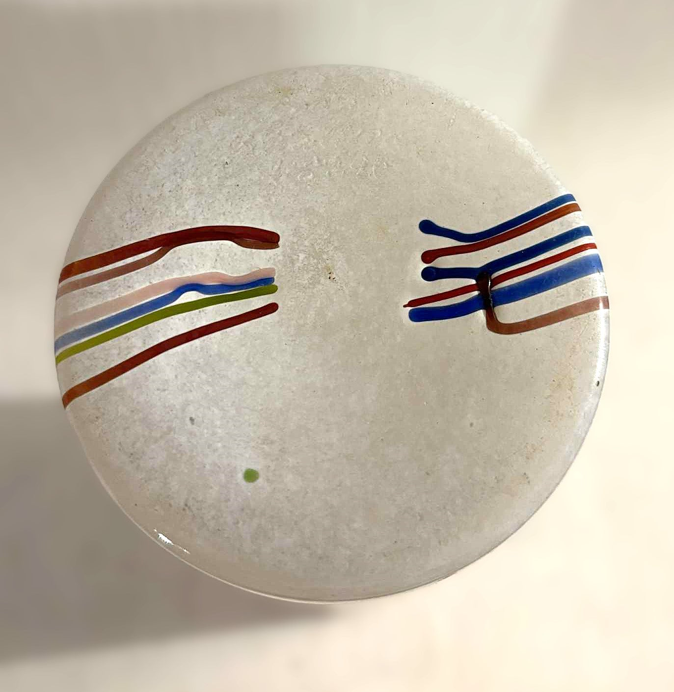 Bertil Vallien for Kosta Boda Rainbow Column Vase, Swedish Glass Art 1970s.