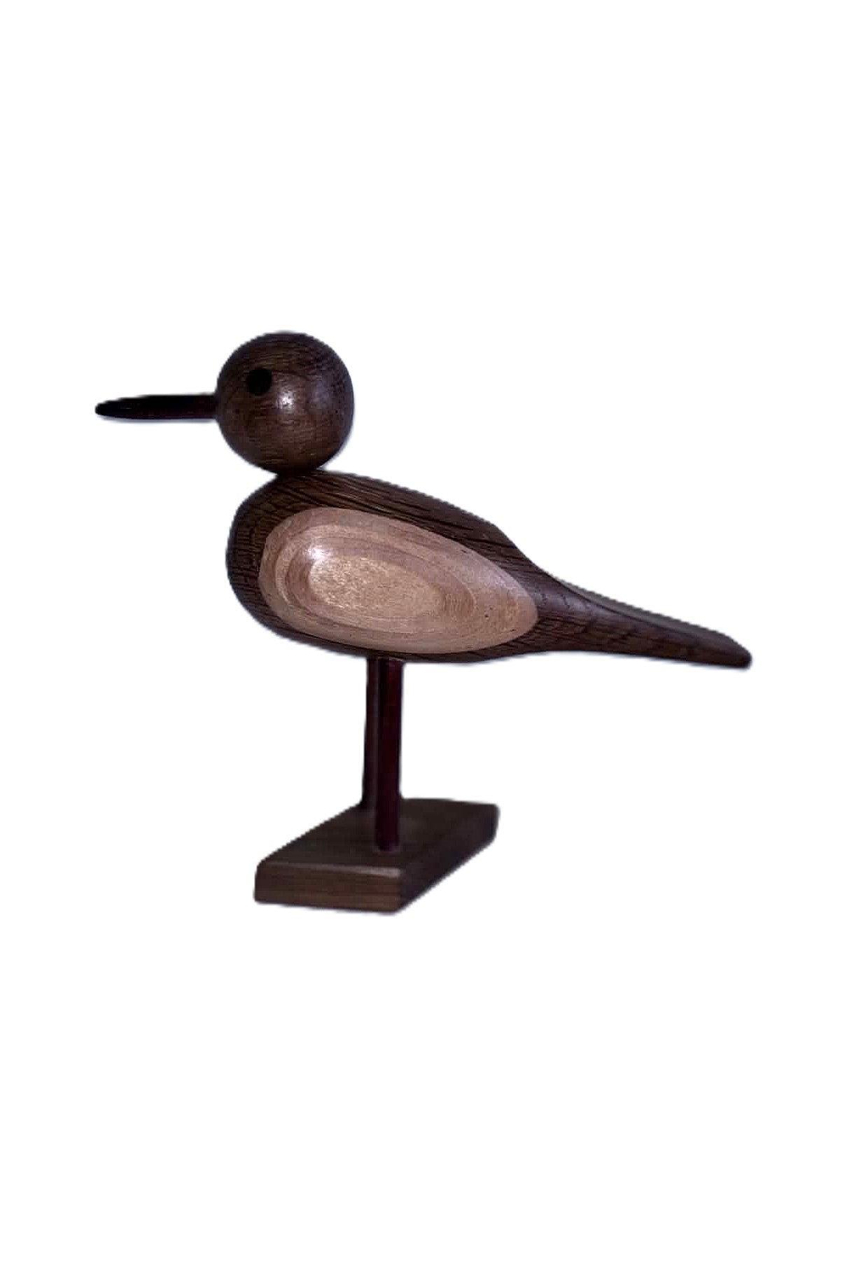 Vintage dansk ArchitectMade træfigur fugl, designet af Kristian Vedel (1923-2003)
