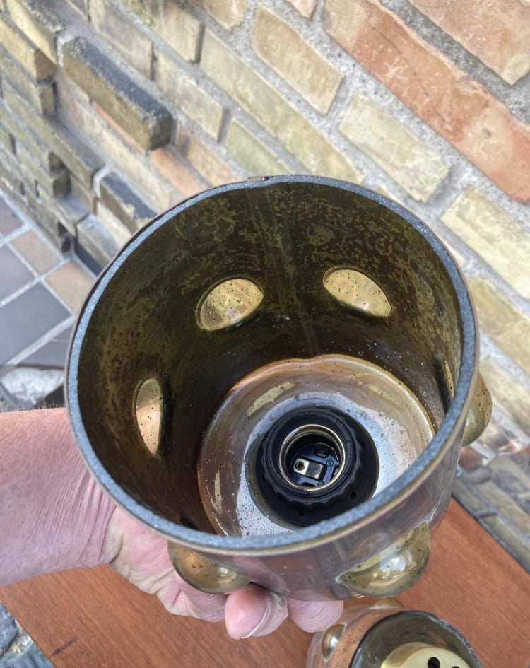 To smukke Nanny Stil McKinneypo lamper i kobber og glas - nr. 0165