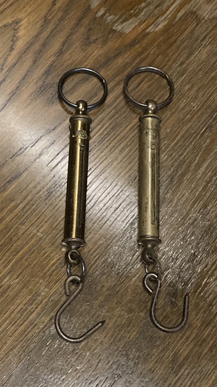2 stk. salter messing vægte - nr. 01495