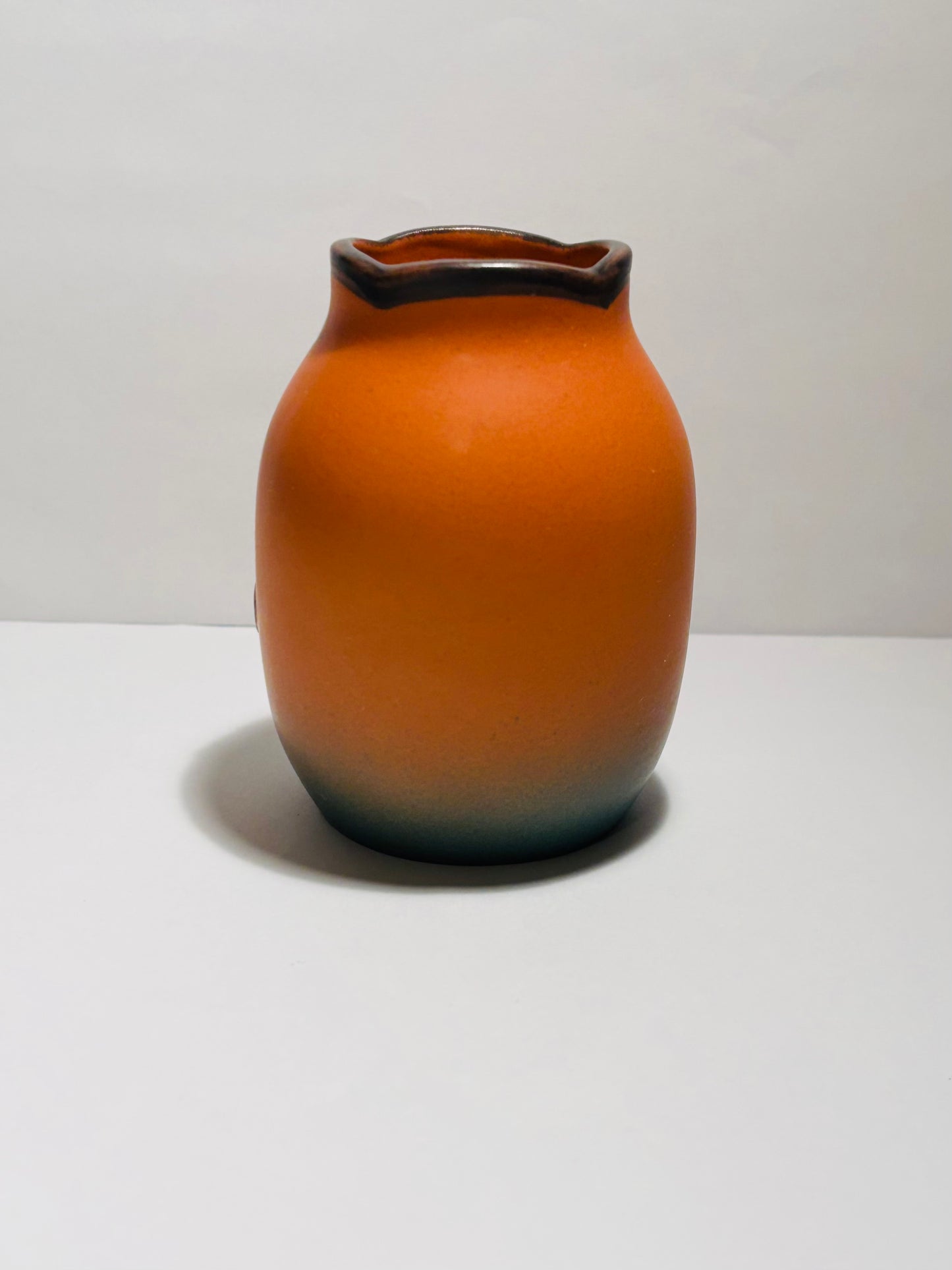 Beautiful handmade and hand-painted ceramic vase from Ipsens Enke, Denmark 1960s