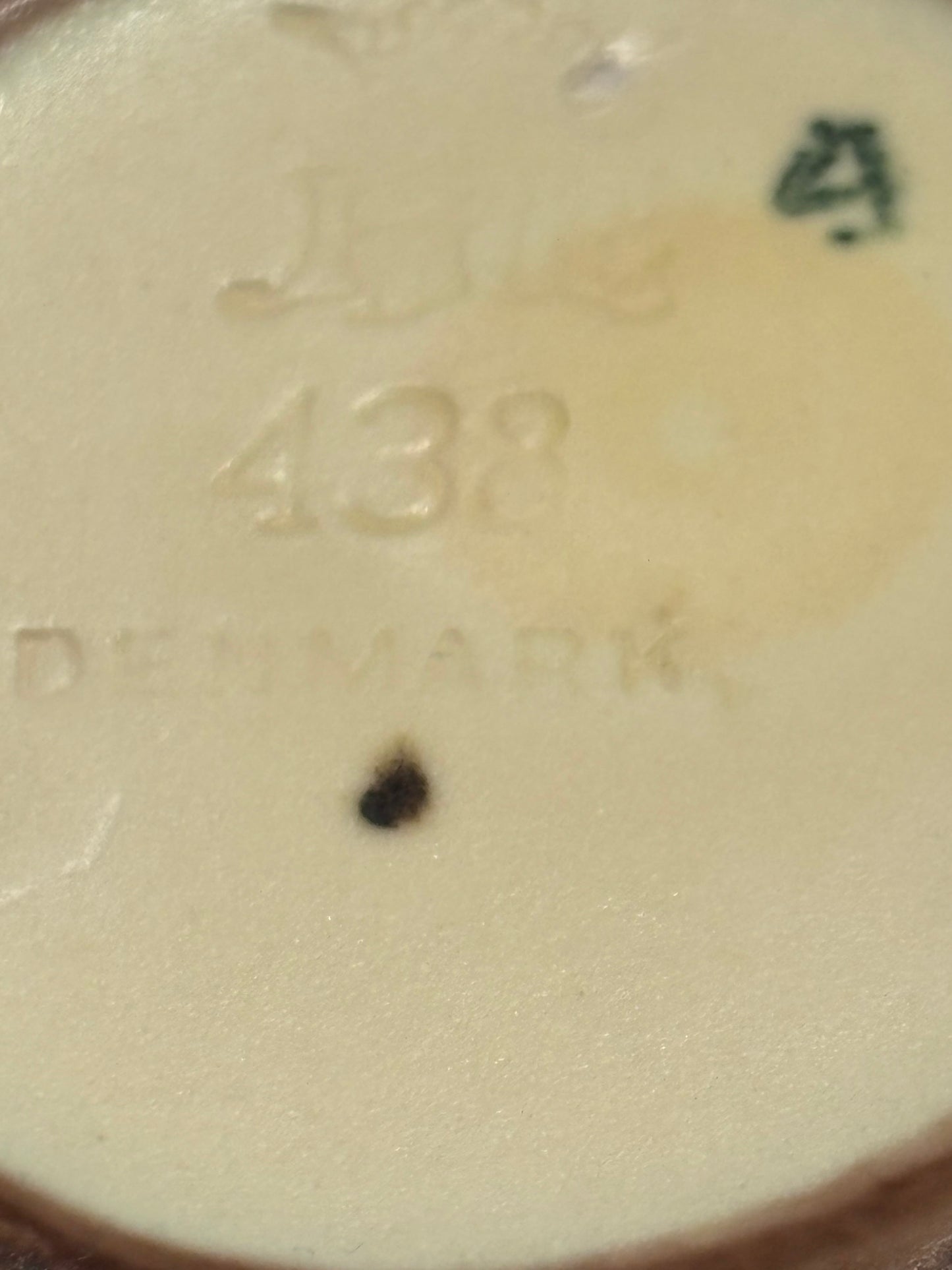 Beautiful handmade and hand-painted ceramic vase from Ipsens Enke, Denmark 1960s