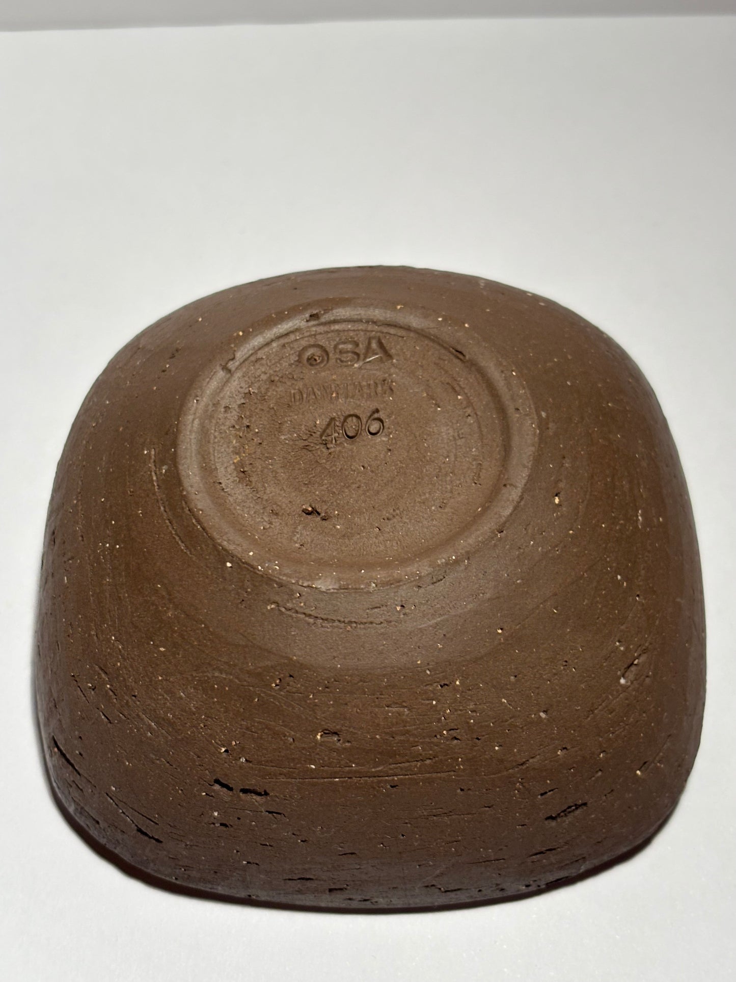 Vintage Scandinavian Blue Ceramic Square Bowl from Michael Andersen & Son