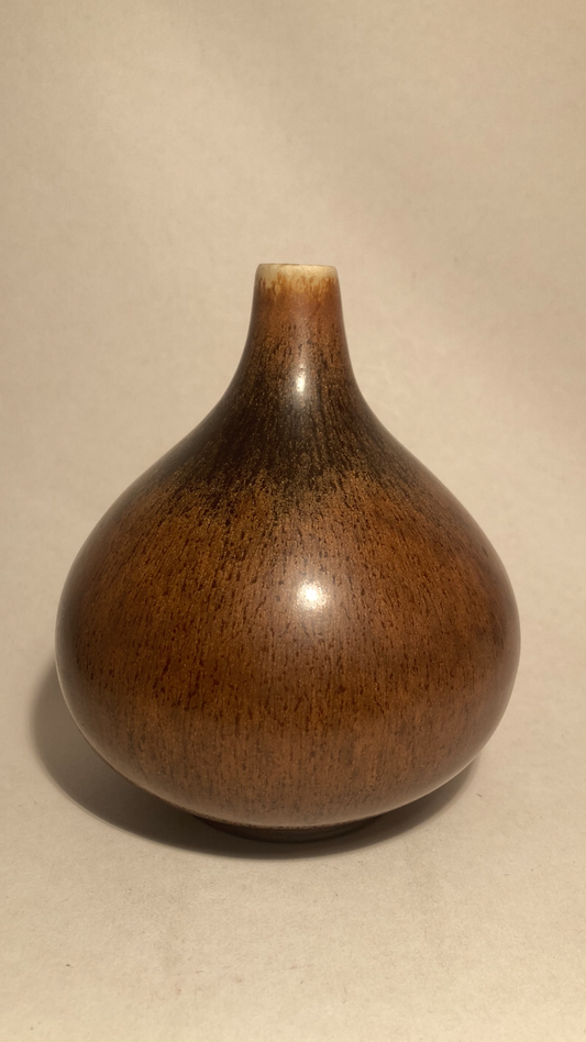 Beautiful Saxbo vase with hare fur glaze - no. 01382 