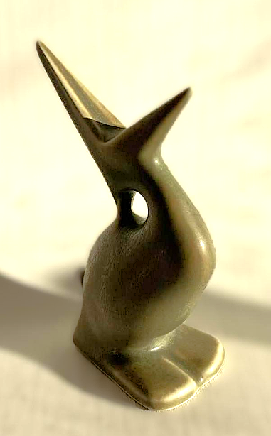 ケルド・ジョーダン（パルシュス社） – 野ウサギの毛皮釉を施した希少な炻器の鳥、デンマーク、1960年代