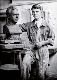 Exceptional large and rare stoneware vases from Palshus, in hare fur glaze, Denmark 1960s