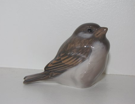 Royal Copenhagen Ceramics Figurine in the shape of a Sparrow, design by A. Nielsen