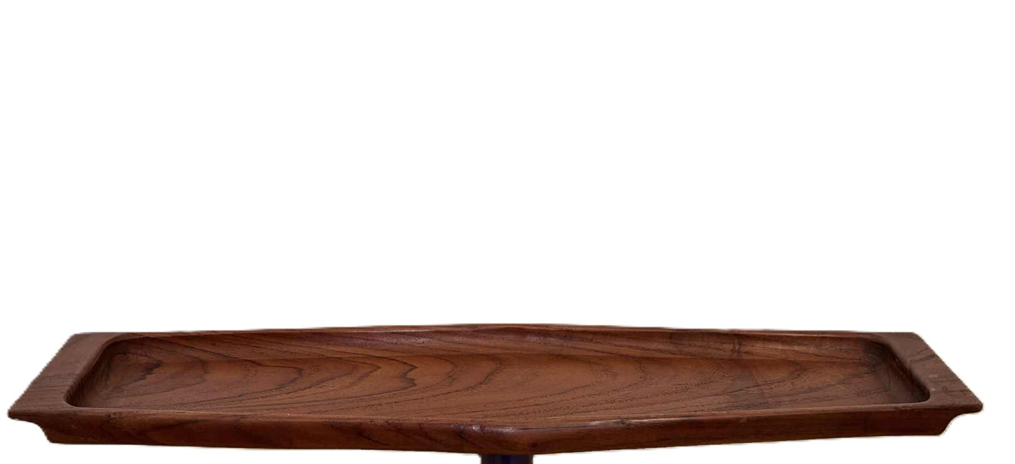Retro teakfad i et elegant og aflangt design - nr. 02147887