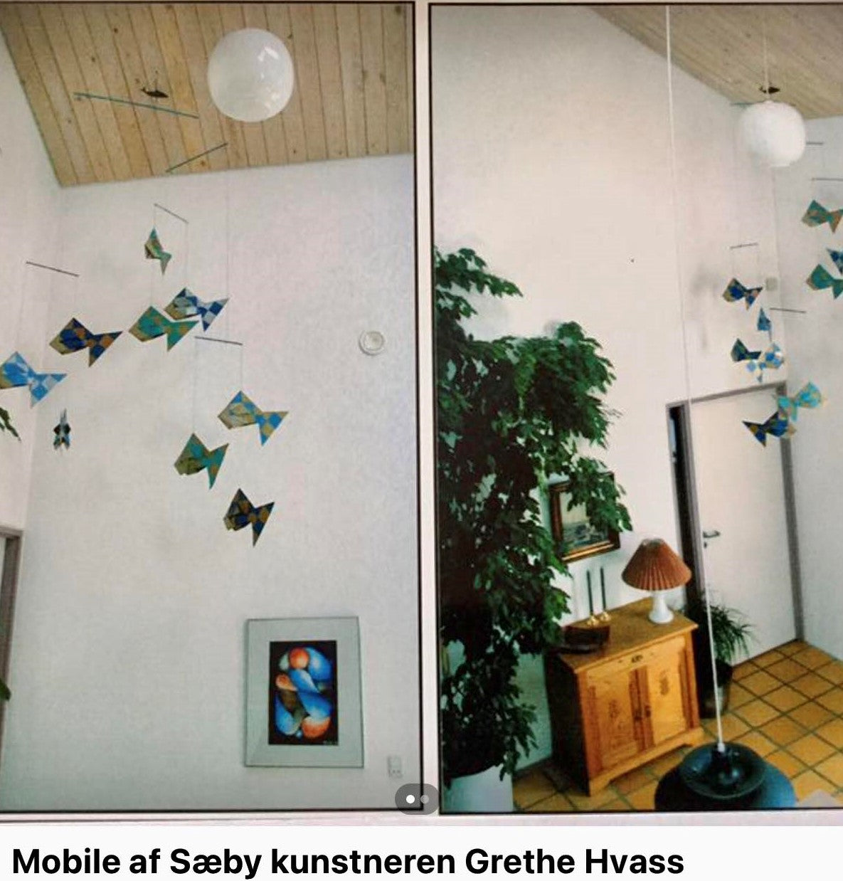 Stor flot papiruro af Sæby kunstner Grethe Hvas - nr. 0179
